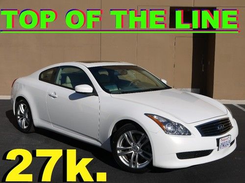 *2009 infiniti g37 journey only 27k. white pearl top of the line looks amazing*