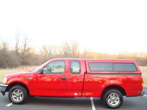 1997 ford f-150! red! ice cold ac! extended cab 3rd door! no reserve!