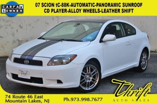 07 scion tc-88k-automatic-panoramic sunroof-cd player-alloy wheels-leather shift