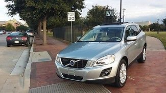 2010 volvo xc 60 t6 awd silver one owner clean carfax,new tires,pan roof,heated