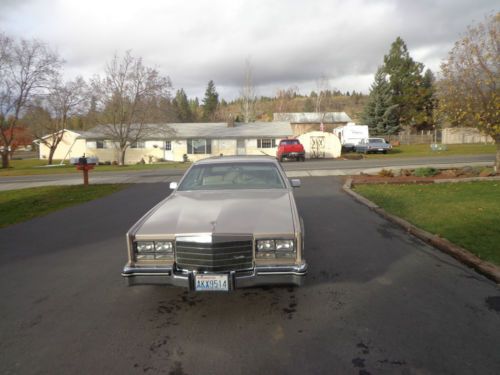 1985 cadilac eldorado 2 dr. coupe light tan with vinyl top,