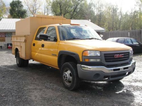 2003 03 gmc sierra c 3500 166k utility work truck yellow