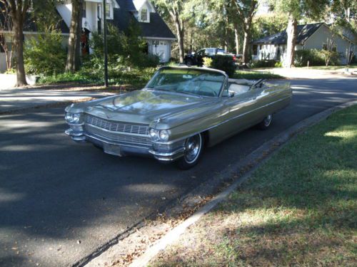 1964 cadillac convertible rare sierra gold 429 last year of the fins low reserve