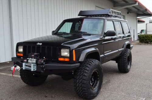 2000 jeep cherokee sport 4x4 xj fully built 4.5&#034; zone lift 33&#039;s winch low miles!