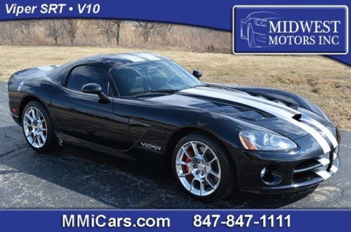 2008 dodge viper srt 10 coupe black only 6,430 certified miles 2009 2010 gts