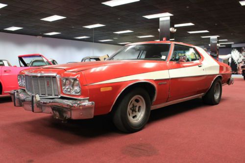 The real starsky &amp; hutch 1976 gran torino 32k miles the &#034;striped tomato&#034; no res!