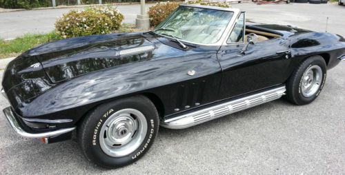 1965 chevrolet corvette convertible, black, great condition