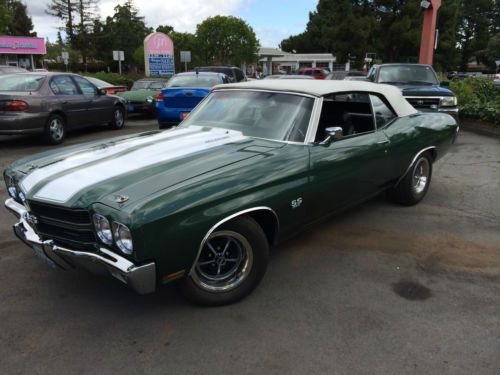 1970 chevrolet chevelle ss,396ci,4speed,convertible,highly optioned,calif car