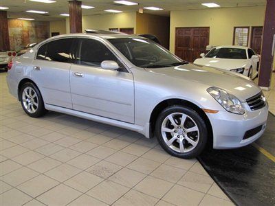 2006 infiniti g35x awd slvr/blk a/t dlr srvicd xenons roof htd-sts 1-owner clean
