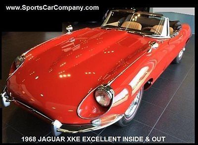 1968 jaguar xke roadster series 1.5 red tan expert restoration superb inside&amp;out