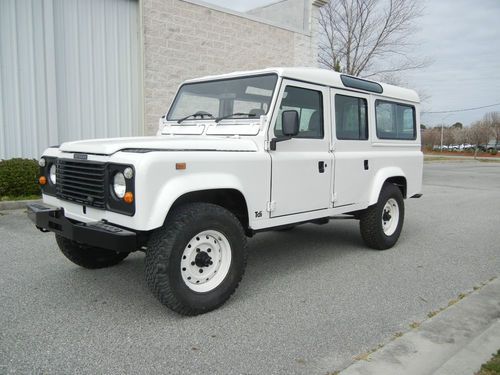 Classic 1986 land rover defender 110 with a turbo diesel motor