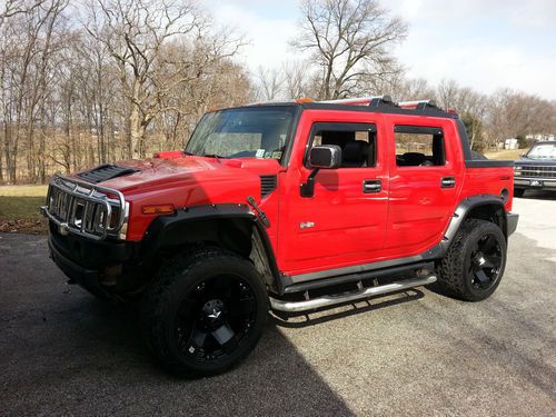 Fully loaded hummer h2 ! amazing victory red rare color ! one of a kind !