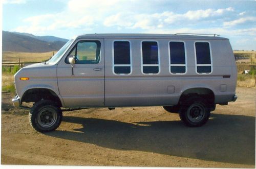 4 x 4 ford e-350 diesel custom van w/new 7.3idi diesel engine &amp; ats rear turbo