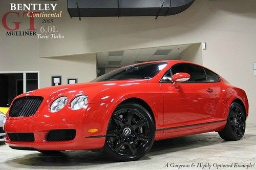 2005 bentley continental gt mulliner! st james red only 24k miles! serviced!