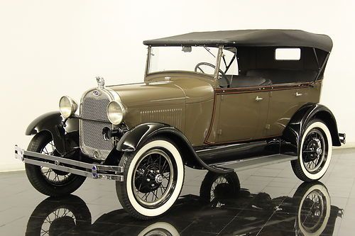 1929 ford model a phaeton restored 200.5 cid  i-4 cly 3-speed bonney interior