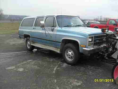 Purchase used 1990 CHEVY SUBURBAN 2500 TRUCK W PLOW in ...