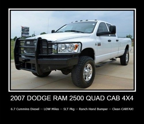 4x4 cummins turbo diesel -- low miles -- slt package -- clean carfax!