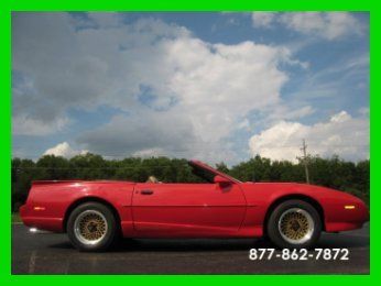 1991 pontiac firebird trans am convertible red with tan great condition 56030 mi