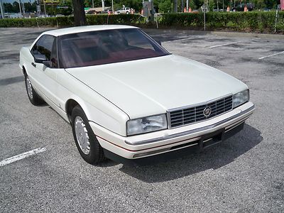 1988 cadillac allante,49k miles,pearl white,both tops,2 owner,$99.00 no reserve