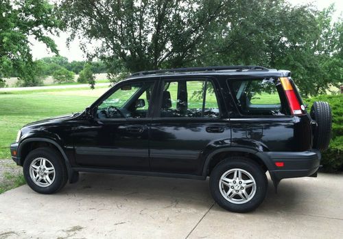 2000 honda cr-v ex 4wd black new tires towing package roof rack