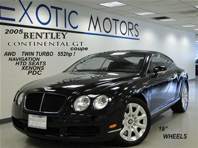 2005 bentley gt coupe awd! twin-turbo! nav heated-sts pdc xenons 552hp 19"whls!!