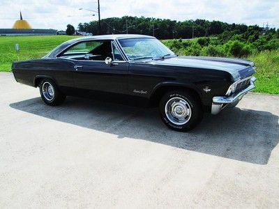 1965 black chevy impala super sport