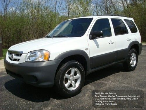 2006 mazda tribute 1 owner carfax 4 cylinder gas saver cd a/c auto super clean