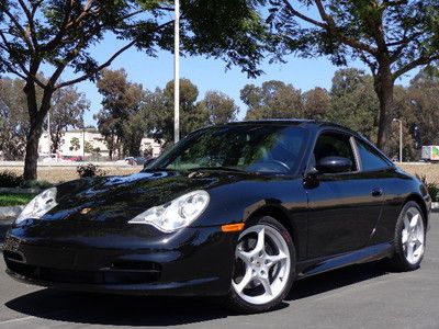 '03 porsche  carrera  911  targa   .. california car  ..  basalt black