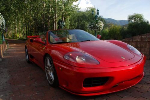 2003 red ferrari 360 f1 spider with ferrari racing trim package one of a kind