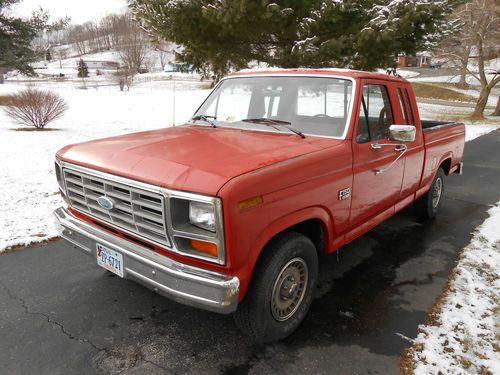 1985 ford f150 4x2 ext'ed cab pickup up, red, excellent condition