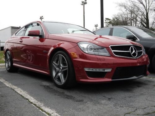 Msrp $73k c63 coupe new tires multi media lane tracking classis black/red 2 tone