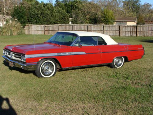 1963 buick wildcat convertible classic red w/ white interior &amp; top 401 v8 auto