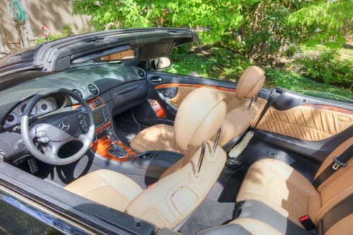 Clk 350 black cabriolet, tan interior, low mileage, excellent condition