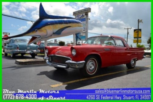 1957 t-bird tbird convertible vert v8 power steering leather hardtop coupe