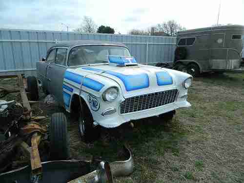 Buy used 1955 Chevy 2 door project car Gasser Hot Rod with ...