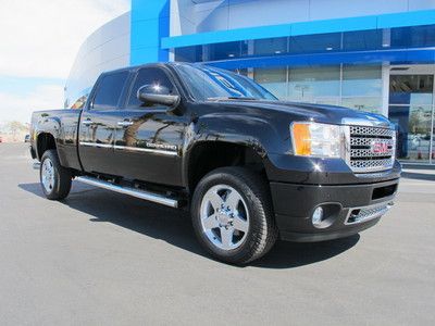 2013 black denali gm certified 4wd 4x4 navigation crew cab diesel sunroof