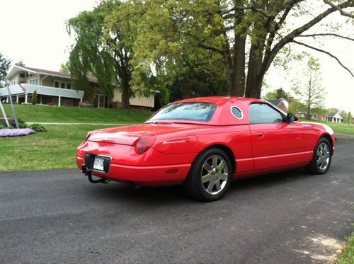 2002 ford thunderbird convertible, red