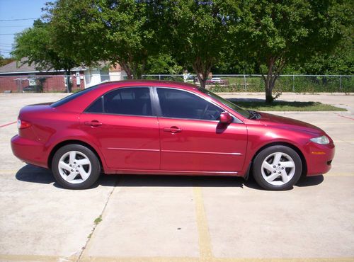 *no reserve* 2003 mazda 6  texas car! beautiful red fire metallic, v6, clean!
