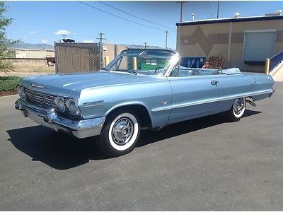 Wow 1963 chevy impala ss true super sport convertible matching numbers rust free