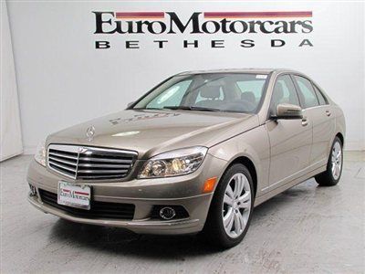 Certified cpo luxury c class awd beige tan leather used low miles amg financing