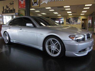 2003 bmw 745i silver navigation ac schnitzer wheels and body kit