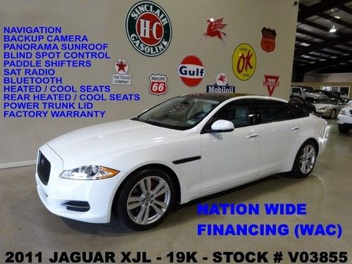2011 xjl,pano roof,nav,back-up,htd/cool lth,b &amp; w sys,19in whls,19k,we finance!
