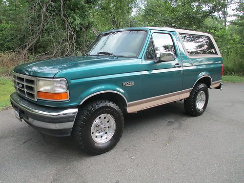 1996 ford bronco eddie bauer full size-5.8l-4x4-cold a/c-nice tires-well kept