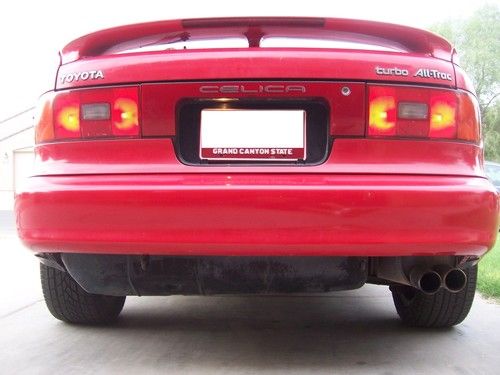 1991 toyota celica all trac turbo awd hatchback 2-door 2.0l red w grey leather