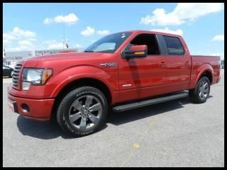 2011/ford/f150/red/blck interior/leather/bed cover/clean carfax/nice truck