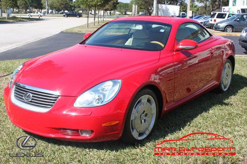 2003 lexus sc430 hard top convertible red with tan interior !!no reserve!!