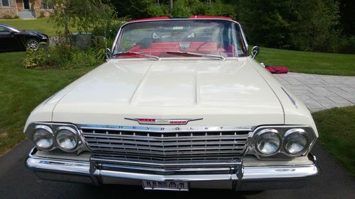 1962 impala convertible 327/4v white red interior great condition