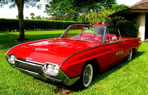 1963 ford thunderbird convertible red