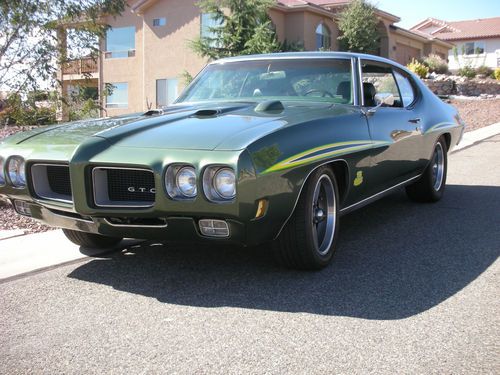 1970 pontiac gto low mileage, rare pepper green color, beautifully resotred