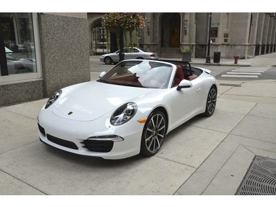 2012 porsche 991 carrera s 1 owner $133,915 msrp!!! white with red sport pdk!!